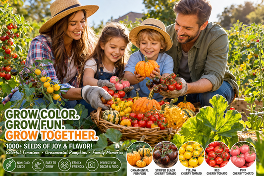 800+ Family Fun Garden Kit Non-GMO Tomato & Pumpkin Seeds