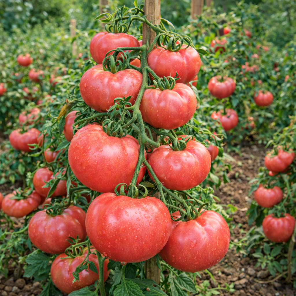 Sweet Pink Beefsteak Tomato Seeds – Non-GMO Heirloom Garden Tomato, 200+ Seeds