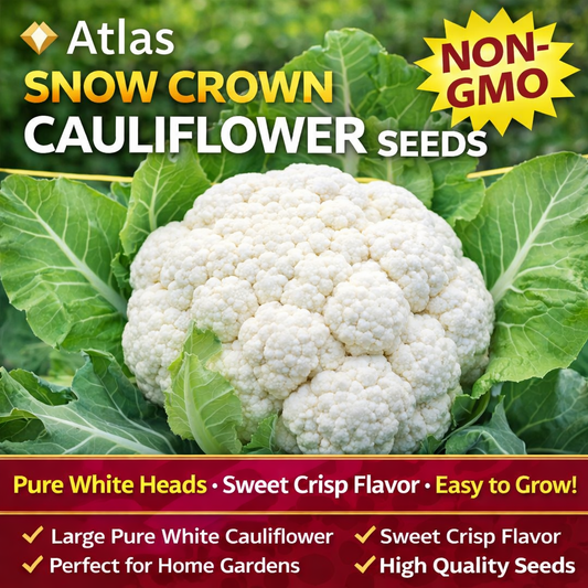 Cauliflower Seeds  Non-GMO Heirloom Large Head Easy Grow High Yield
