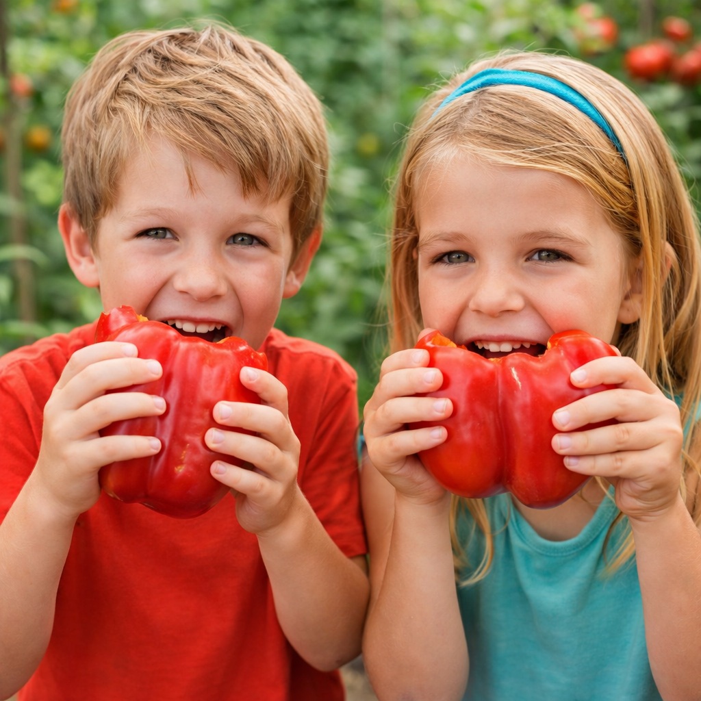 Giant Red Bell Pepper Seeds 50+ Non-GMO Sweet High Yield Easy Grow